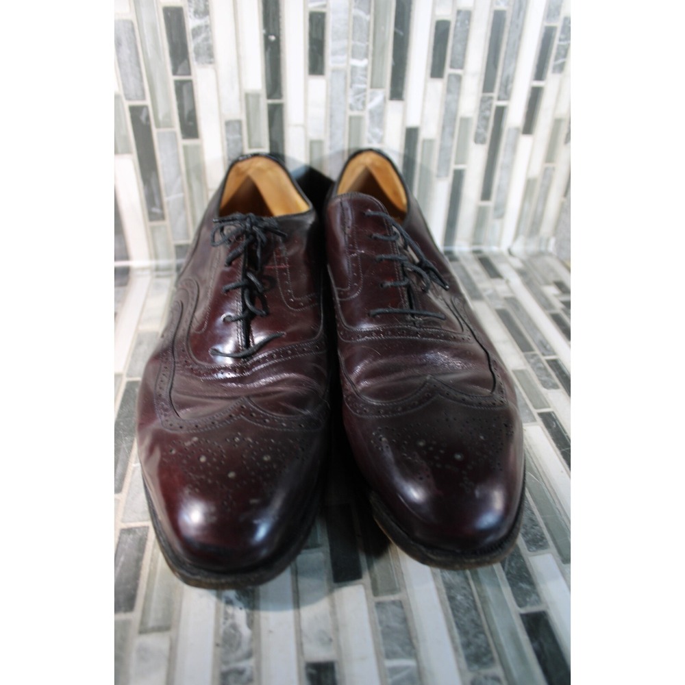 Johnston Murphy Limited Formal Shoes Men Sz 11D Burgundy Leather Tassel wingtip